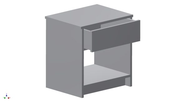 Drawing of Bedside Unit with Top Drawer