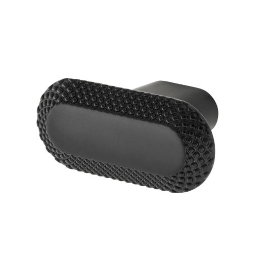 Bobbled Oval Knob Matt Black