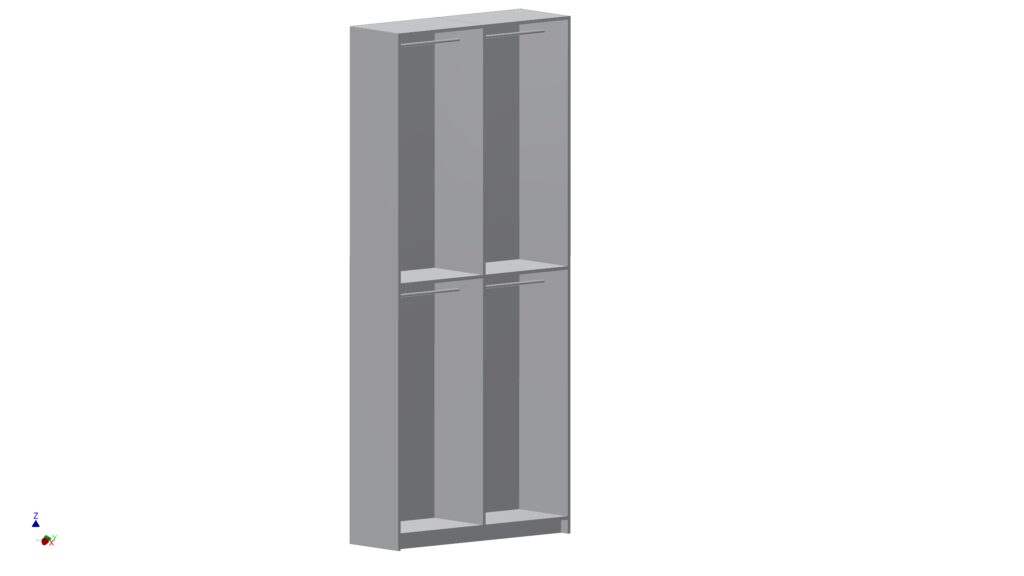 Double Wardrobe with Double Hanging