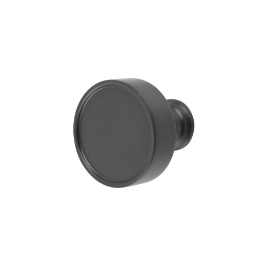 Round Knob Matt Black