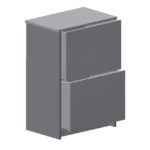 Drawing of Single Drawer Unit with 2 Drawers