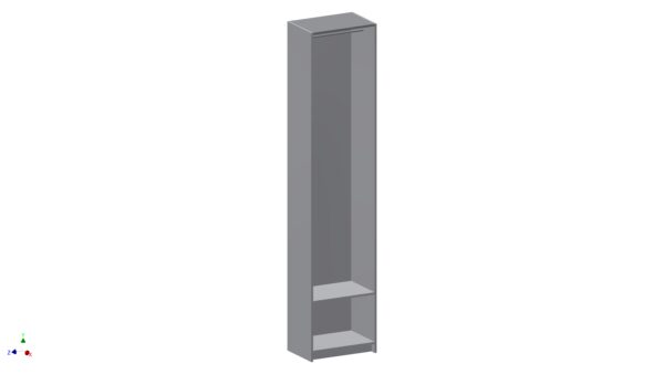 Drawing of Single Wardrobe with Shelf