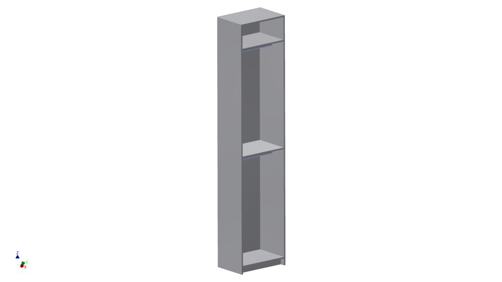 Tall Single Wardrobe with Double Hanging