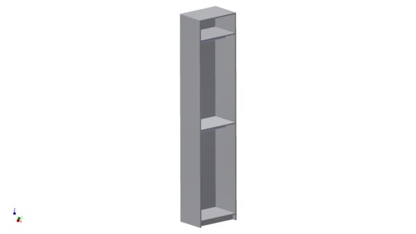 Tall Single Wardrobe with Double Hanging