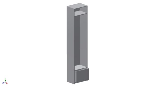 Tall Single Wardrobe with Drawers