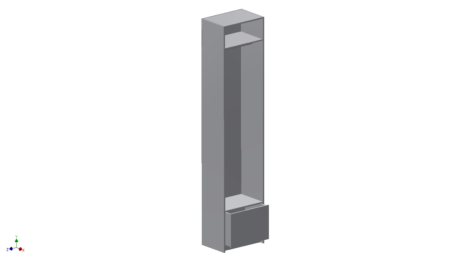 Tall Single Wardrobe with Drawers